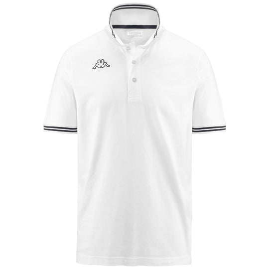 Polo Kappa Logo Maltax 5 Mss Blanco Hombre