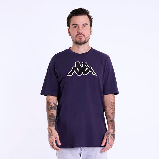 Polo Kappa Logo Airi Blue Marine-Black Hombre