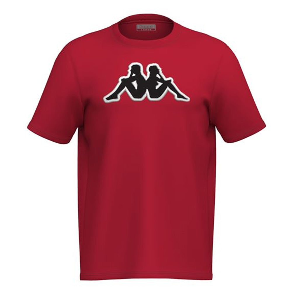 Polo Kappa Logo Airi Red-Black-White Hombre