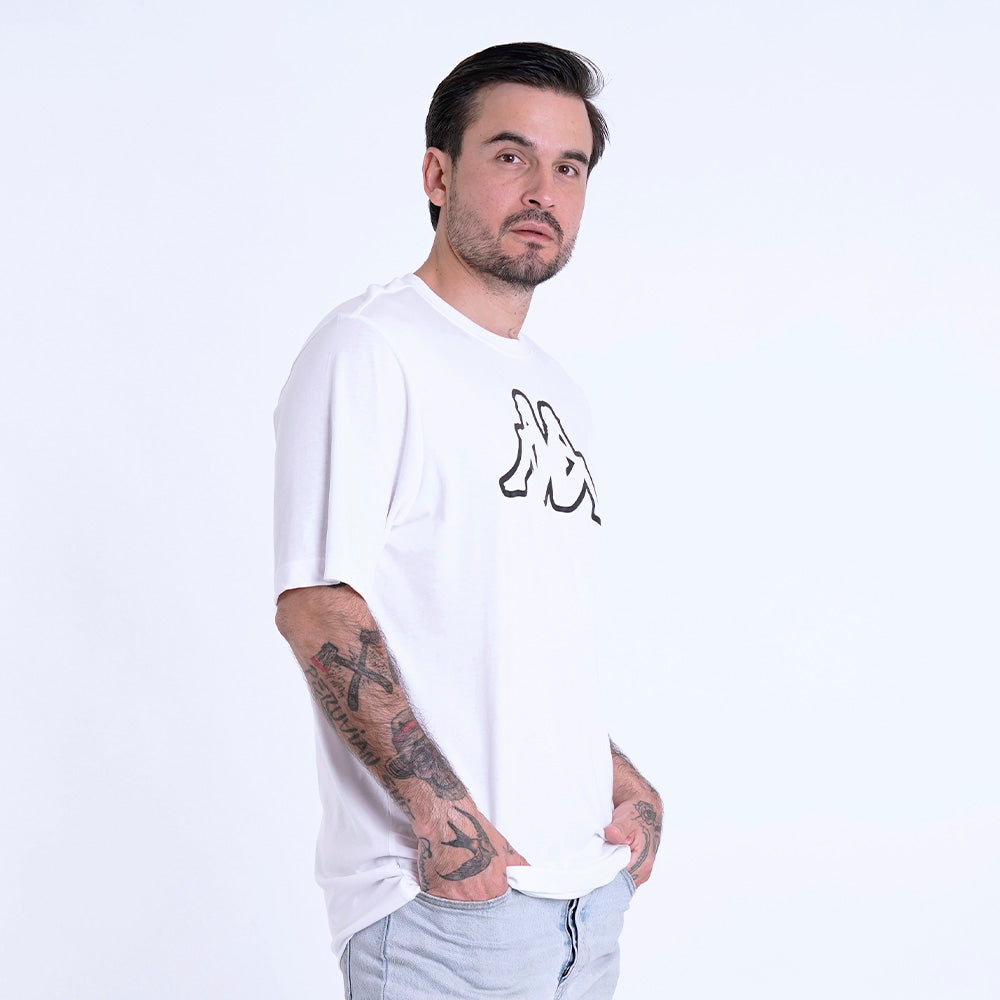 Kappa LOGO KORPO CROMEN - Camiseta estampada - black/negro Kappa LOGO KORPO CROMEN - Camiseta estampada - black/negro