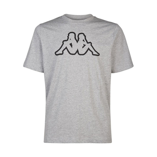Polo Kappa Logo Cromen Grey Md Mel/Black Hombre