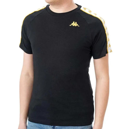 Polo Kappa 222 Banda Coen Slim Black-Yellow  Hombre