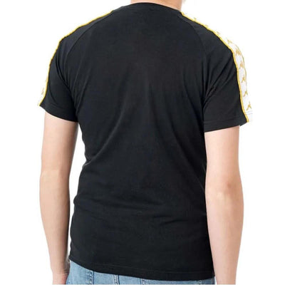 Polo Kappa 222 Banda Coen Slim Black-Yellow  Hombre