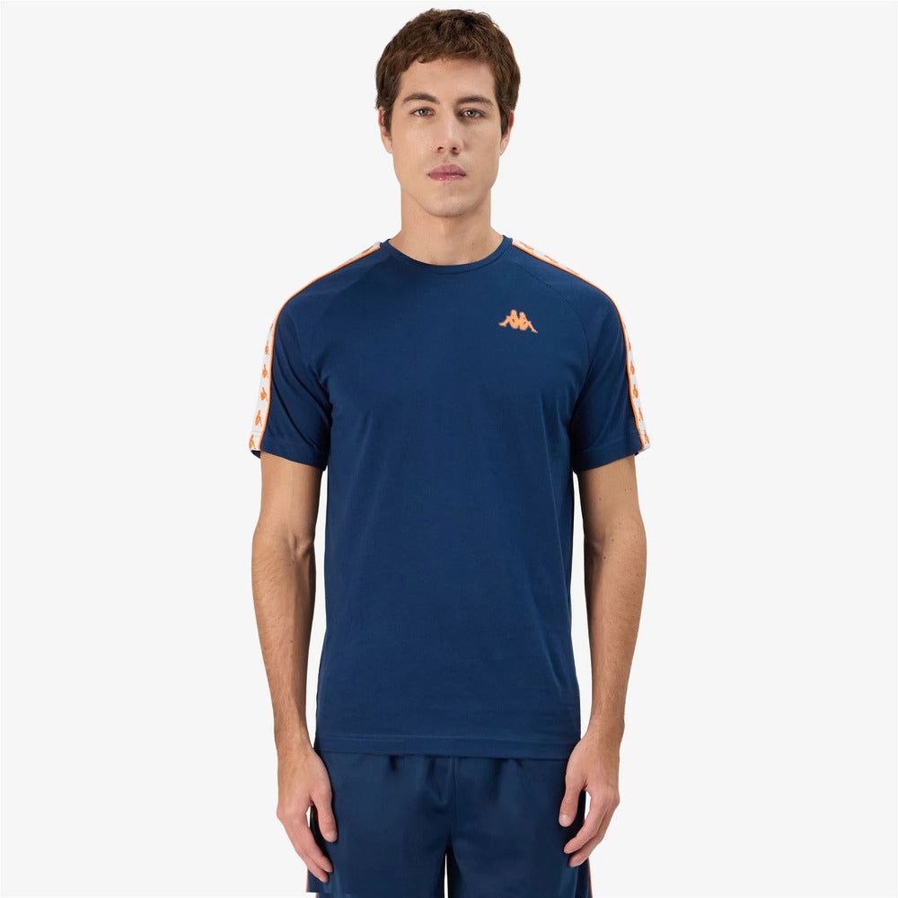 Polo Kappa 222 Banda Coen Slim Blue Dk-Orange Hombre