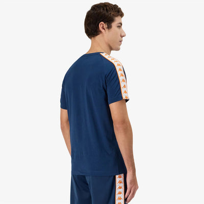 Polo Kappa 222 Banda Coen Slim Blue Dk-Orange Hombre