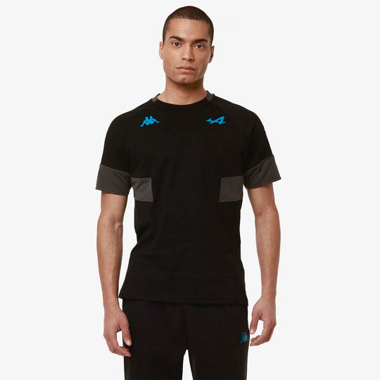 Polo Kappa Adobi Alpine F1 Negro Hombre