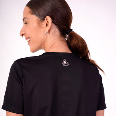 Polo Kappa Eria Black Mujer