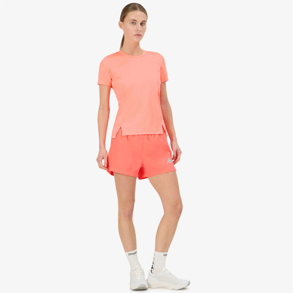 Polo Kappa Eria Neon Coral Mujer