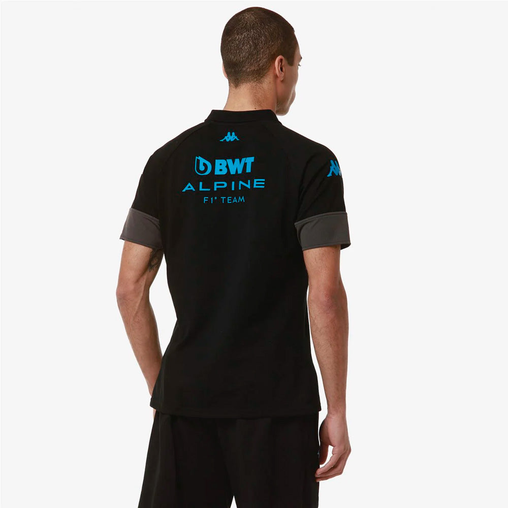 Polo Kappa Andoi Bwt Alpine F1 Team 2024 Negro Hombre
