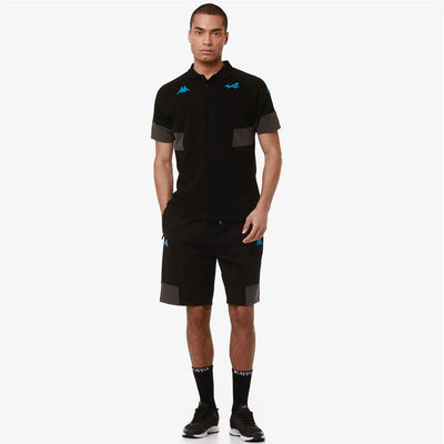 Polo Kappa Andoi Bwt Alpine F1 Team 2024 Negro Hombre