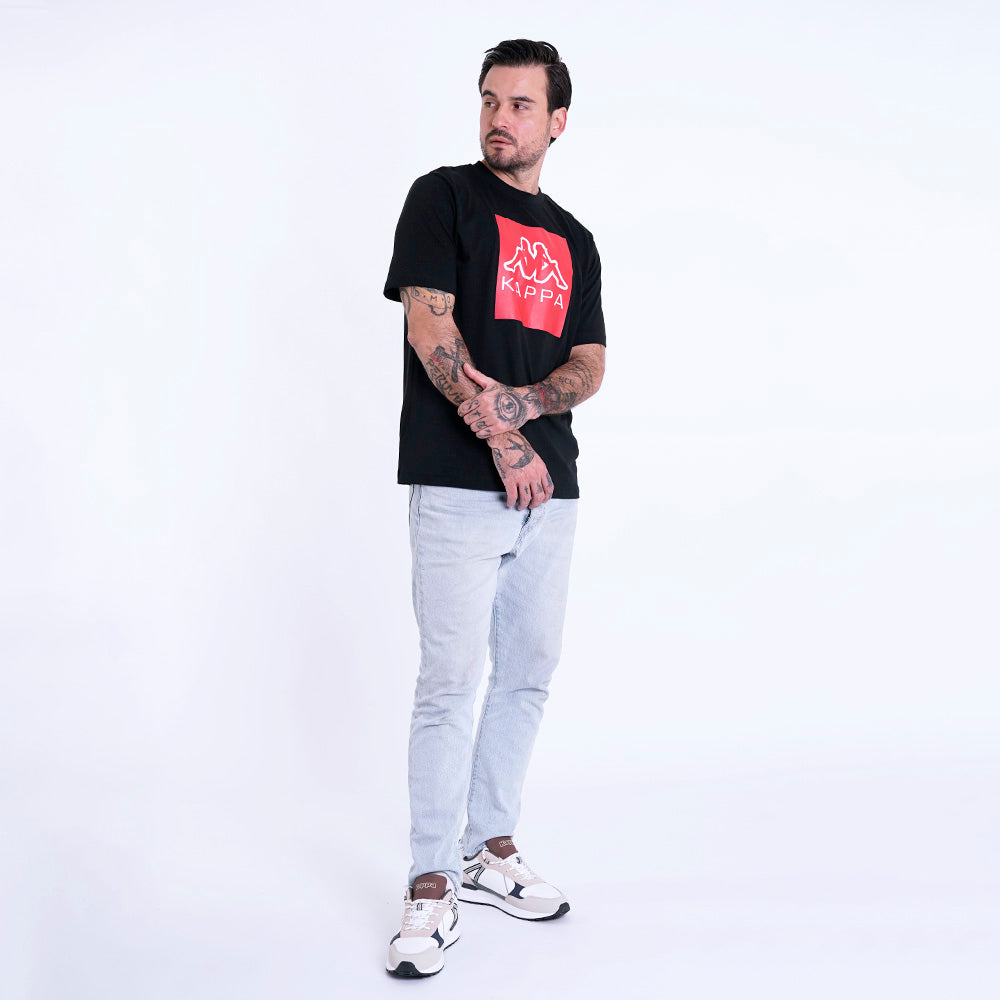 Polo Kappa Logo Ediz Negro Hombre