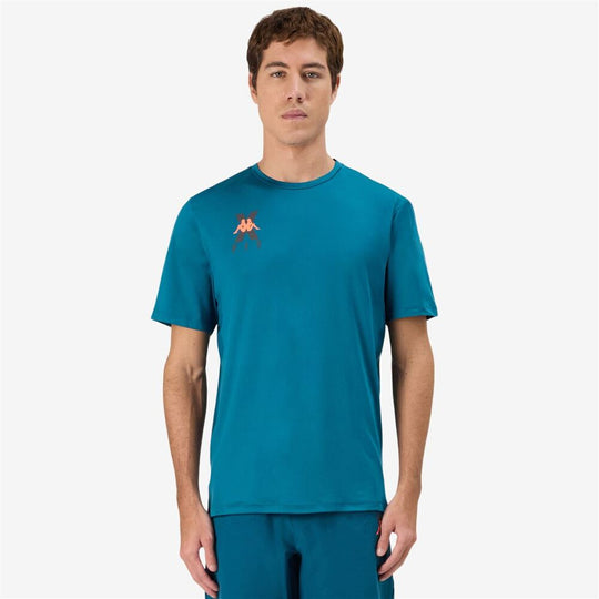 Polo Kappa Kombat Wkt Ello Blue Lagoon Hombre