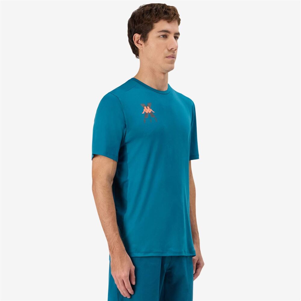 Polo Kappa Kombat Wkt Ello Blue Lagoon Hombre
