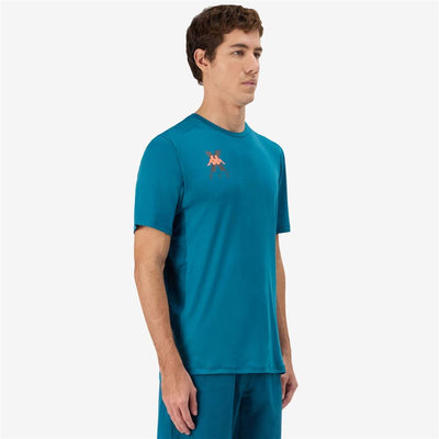 Polo Kappa Kombat Wkt Ello Blue Lagoon Hombre