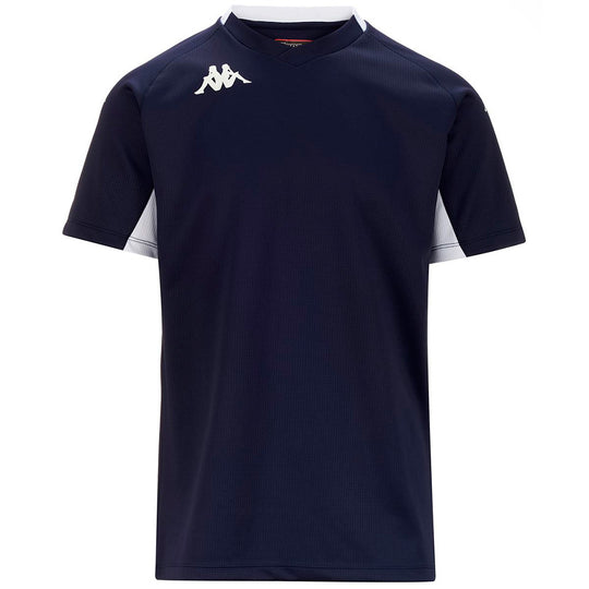 Polo Kappa Kappa4Rugby Bemi Blue Marine-White Hombre