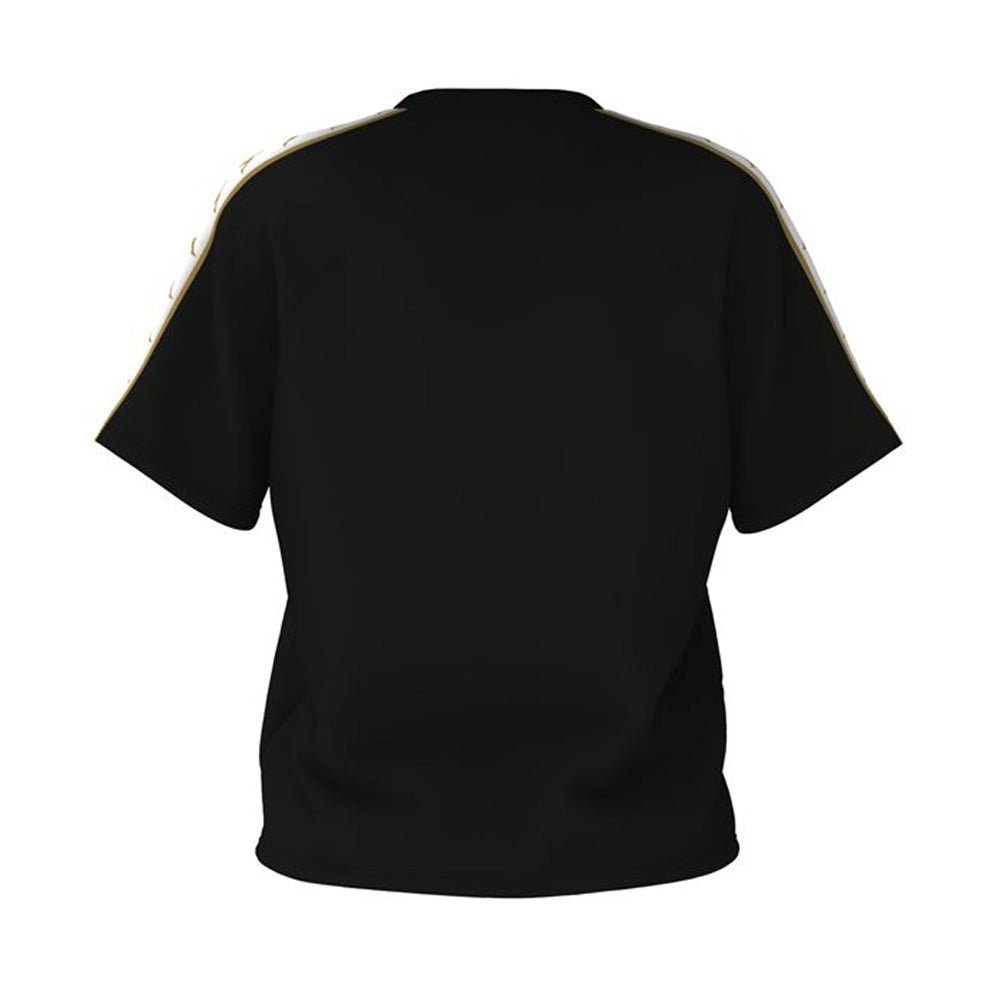 Polo Kappa 222 Black Yellow Mujer