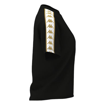 Polo Kappa 222 Black Yellow Mujer